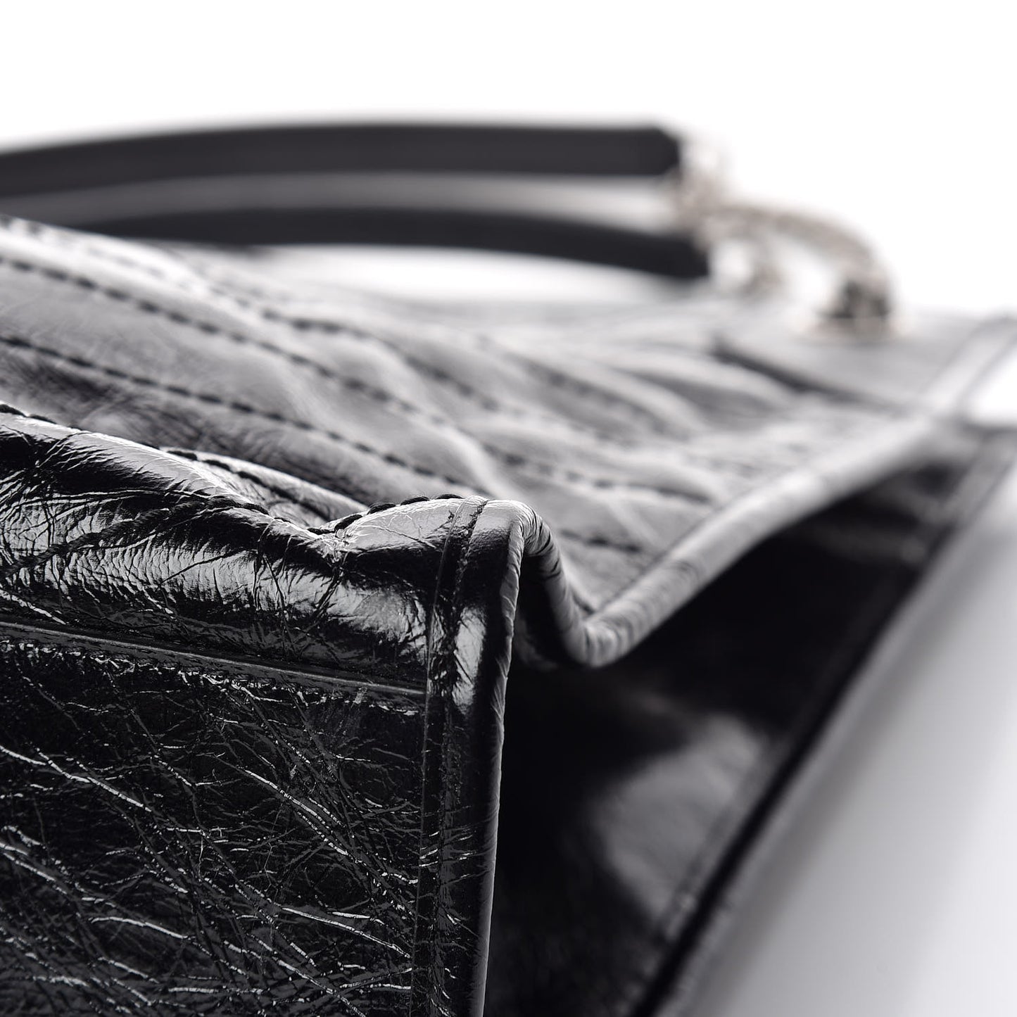 Crinkled Calfskin Matelasse Monogram Niki Shoulder Bag Black