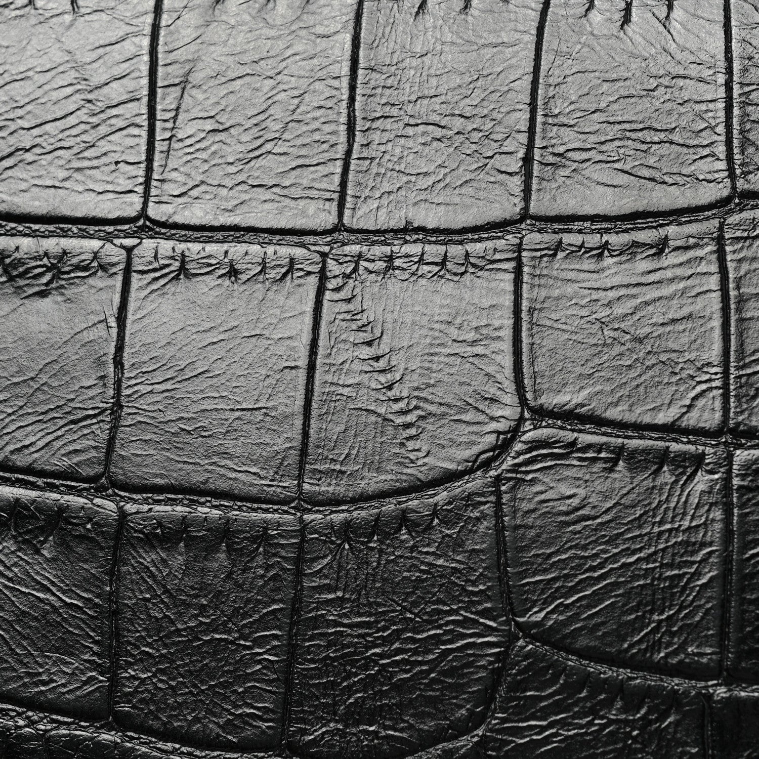 Saint Laurent Calfskin Crocodile Embossed Medium Classic Monogram Kate Tassel Satchel Black 8 of 8
