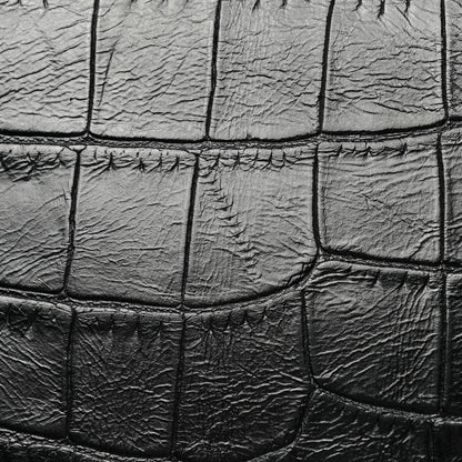 Saint Laurent Calfskin Crocodile Embossed Medium Classic Monogram Kate Tassel Satchel Black 8 of 8
