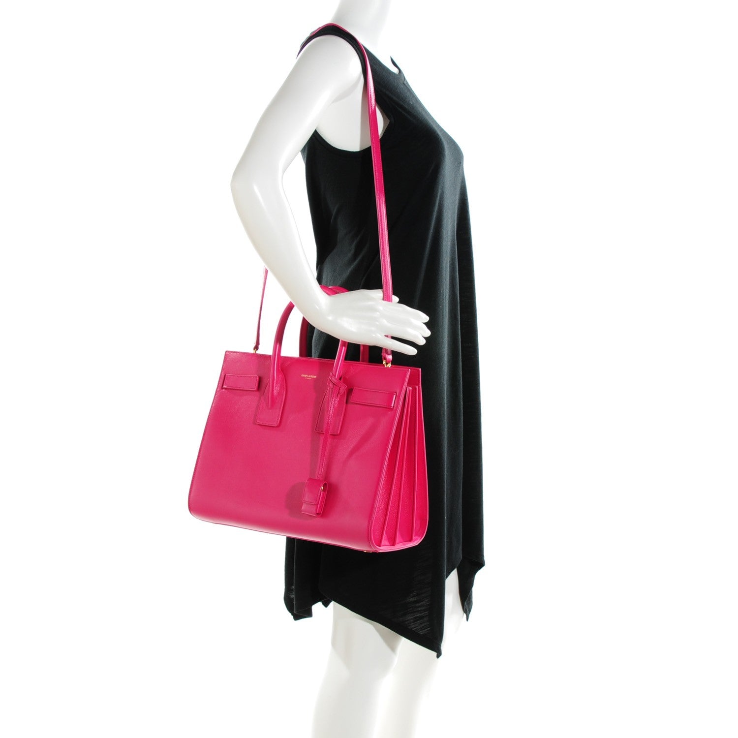 Saint Laurent Calfskin Small Sac De Jour Bubblegum 2 of 7