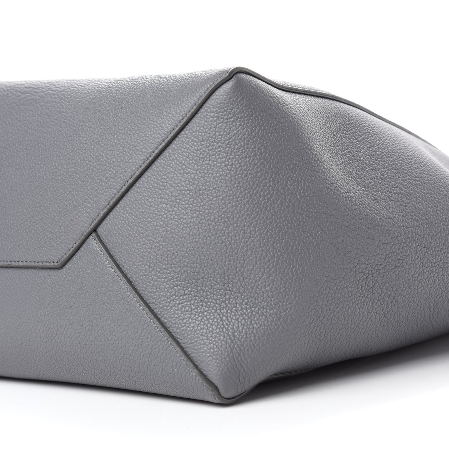 Soft Grained Calfskin Small Belt Cabas Grey