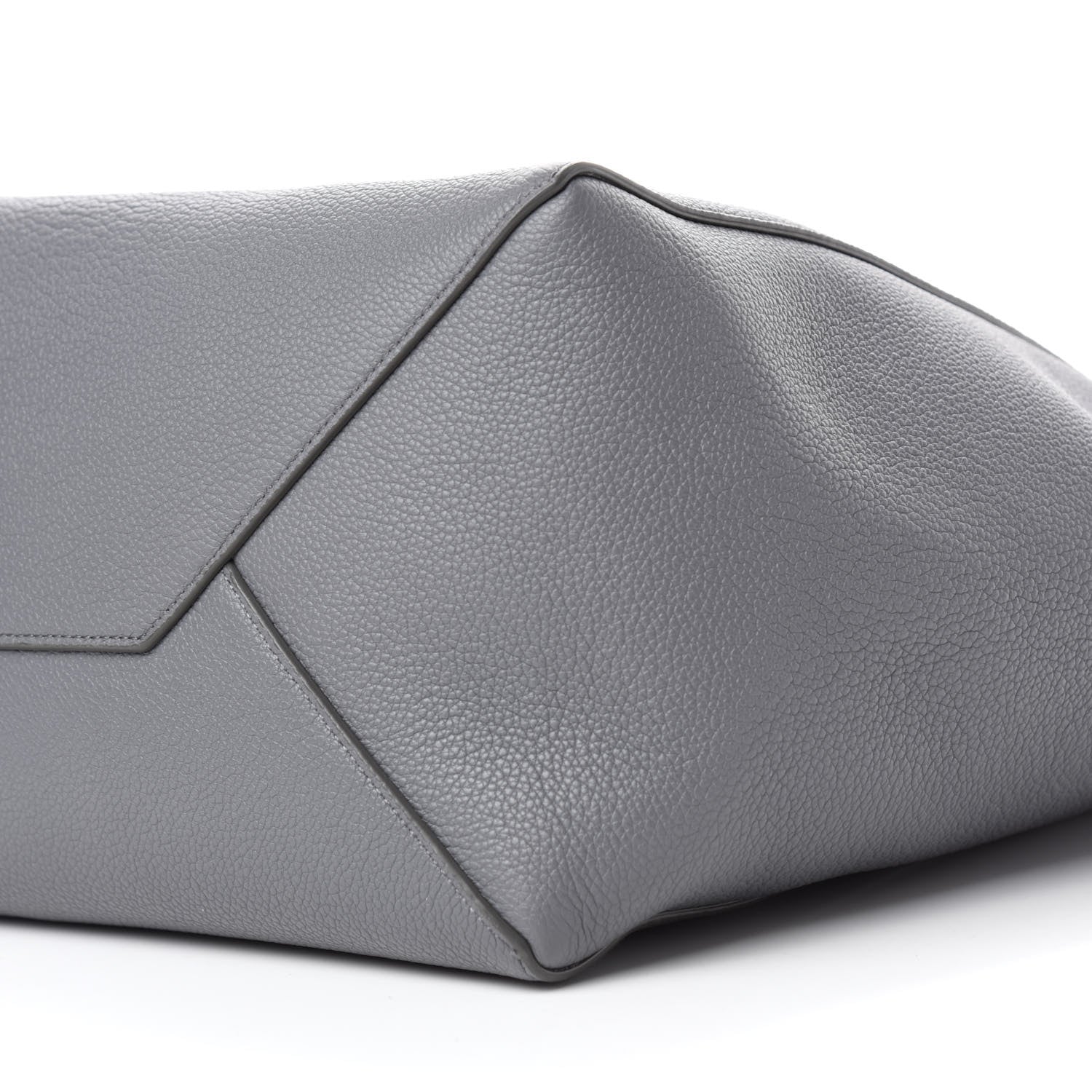 Celine Soft Grained Calfskin Small Belt Cabas Grey 7 of 10