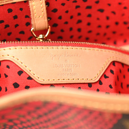 Louis Vuitton Monogram Kusama Waves Neverfull MM Red 8 of 9