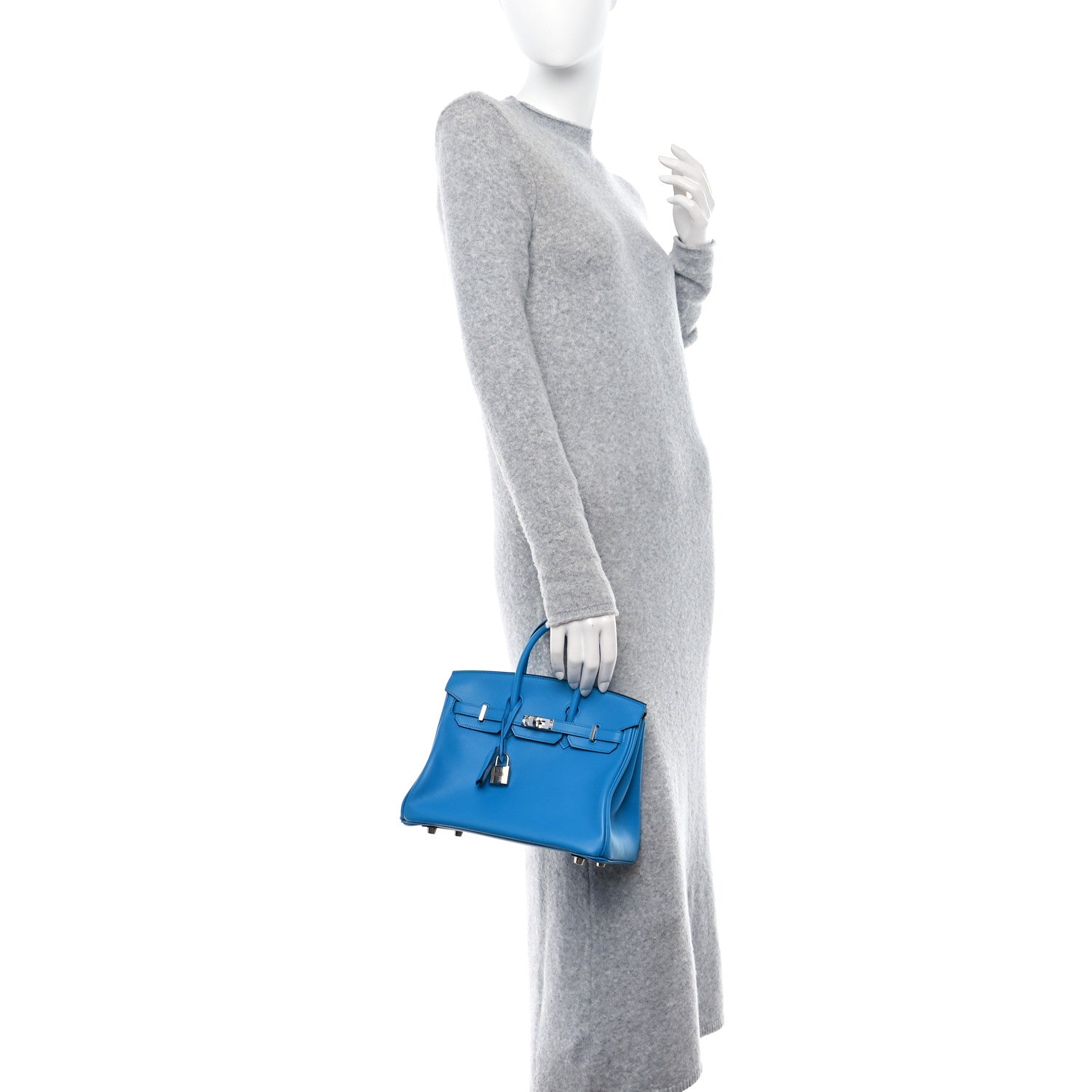 Hermes Swift Birkin 25 Bleu Frida 2 of 14