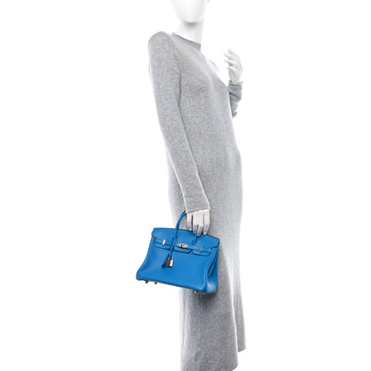 Hermes Swift Birkin 25 Bleu Frida 2 of 14