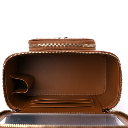 Chanel Caviar Quilted Top Handle Pocket Vanity Case Camel 5 of 10