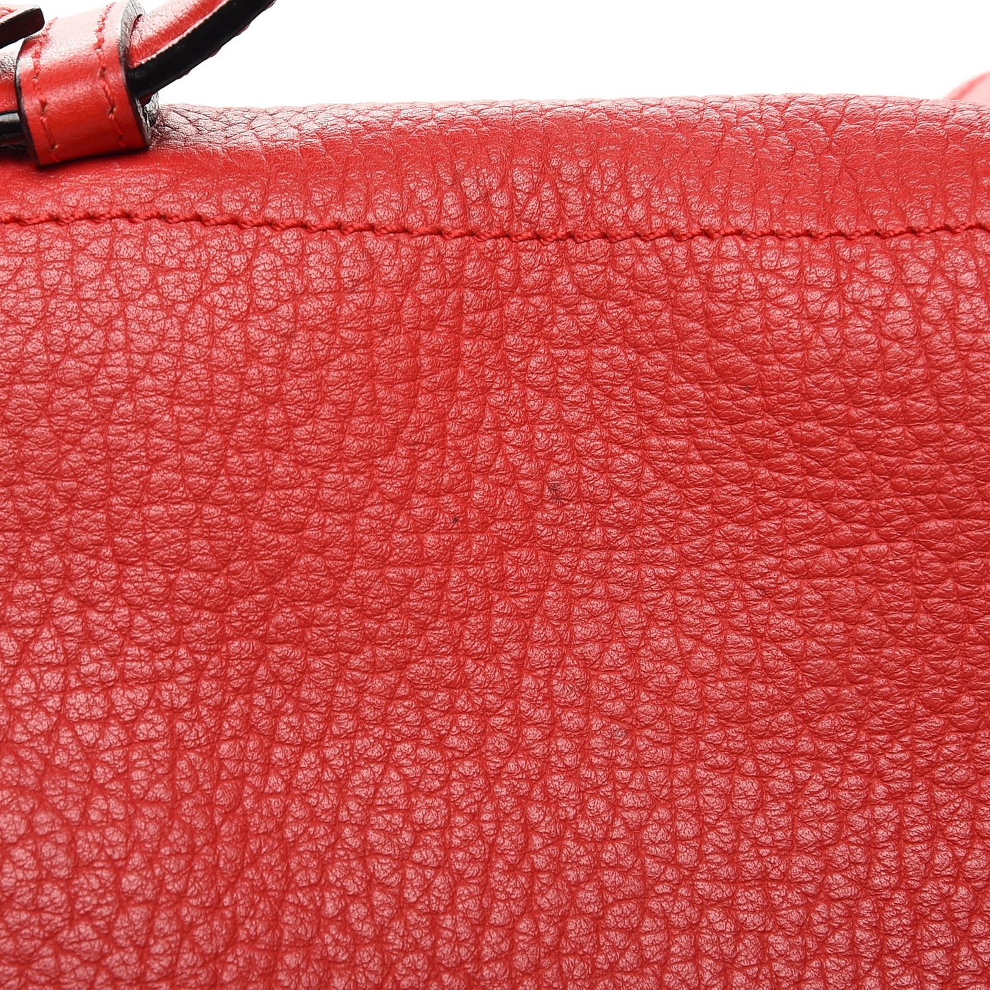 Pebbled Calfskin PS Courier Backpack Red