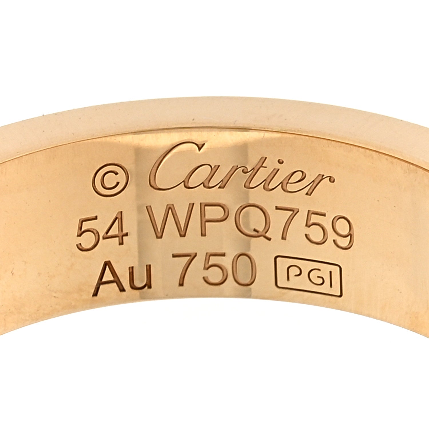 Cartier 18K Yellow Gold 3 Diamond 5.5mm LOVE Ring 54 7 4 of 5
