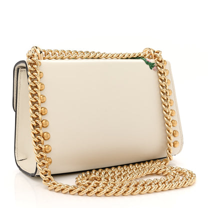 Gucci Calfskin Floral Embroidered Small Padlock Shoulder Bag White 3 of 11