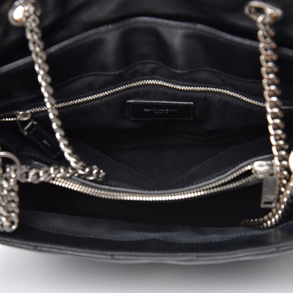 Saint Laurent Calfskin Y Quilted Monogram Medium Loulou Chain Satchel Black 5 of 8