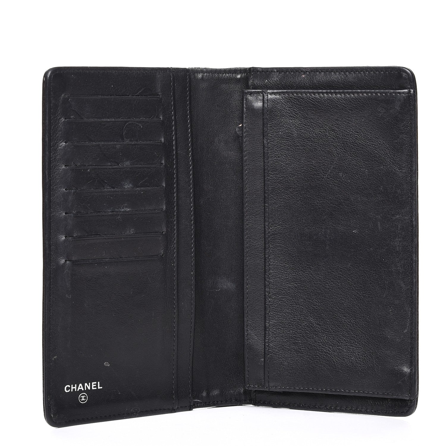Chanel Grained Patent CC Yen Wallet Black 4 of 8