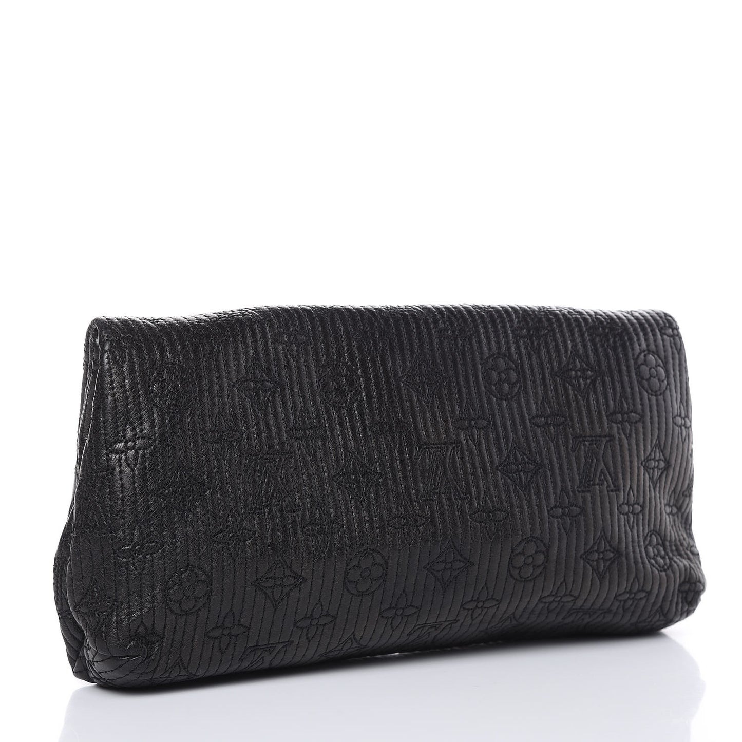 Calfskin Quilted Monogram Altair Clutch Black
