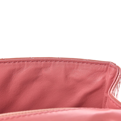 Chanel Patent Chevron Quilted Jumbo Single Flap Pink 9 of 13
