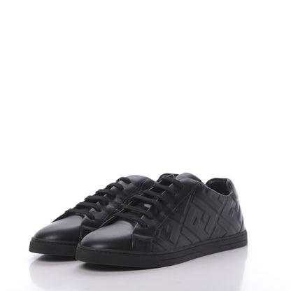 Fendi Nappa Macro FF Embossed Mens Low-Top Sneakers 9 Black 3 of 9