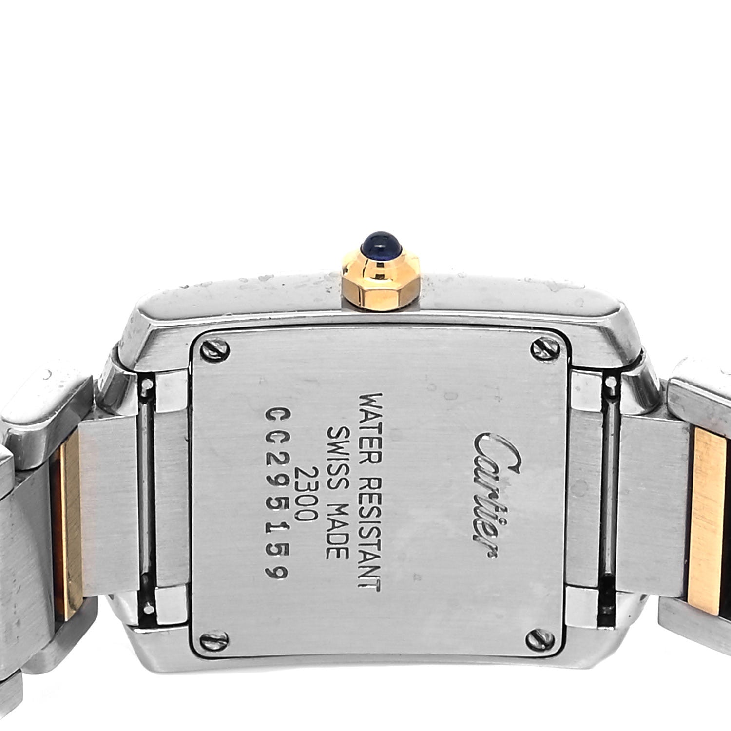 Cartier Stainless Steel 18K Yellow Gold 20mm Tank Francaise Quartz Watch 4 of 5