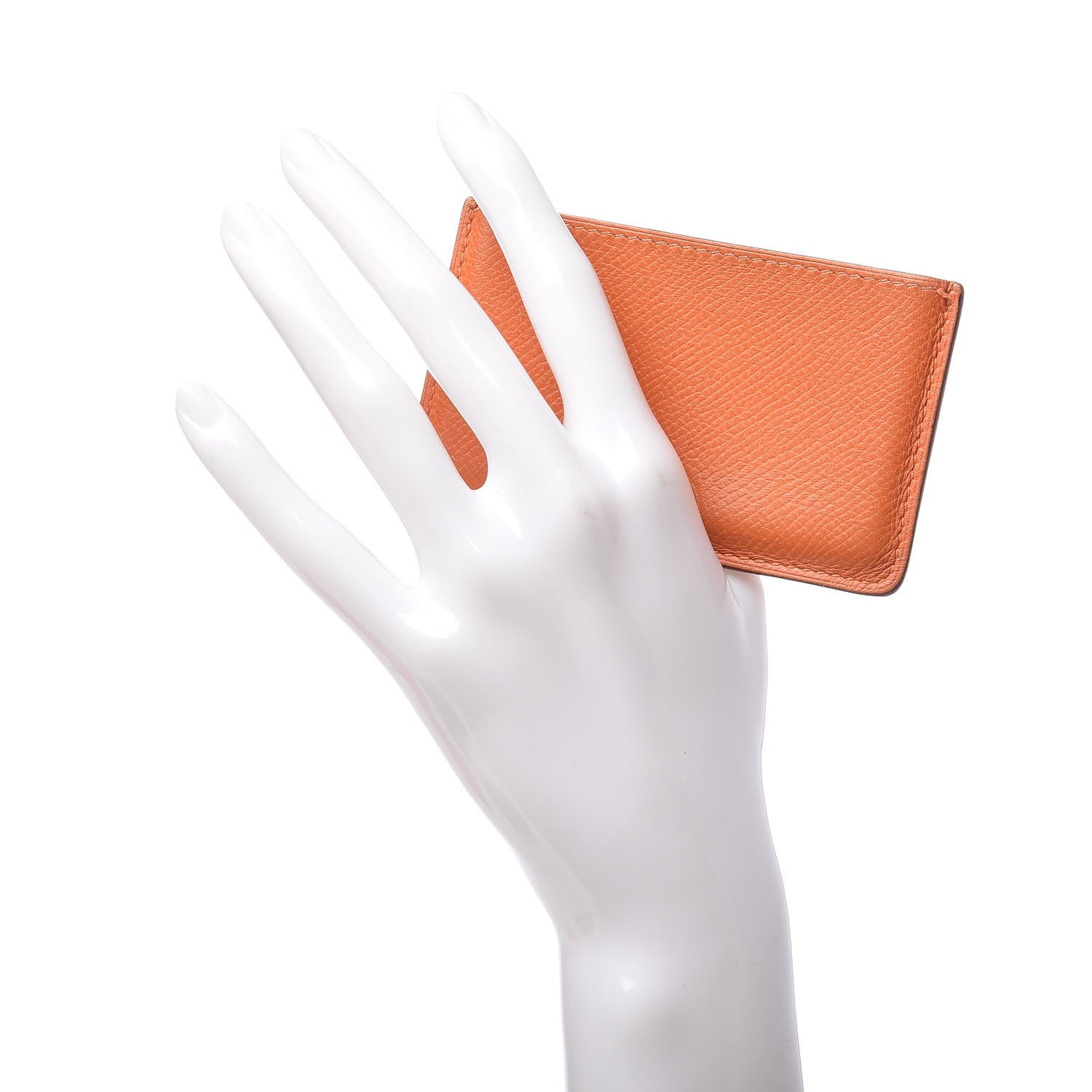 Hermes Epsom Porquerollers Card Case Orange 2 of 9