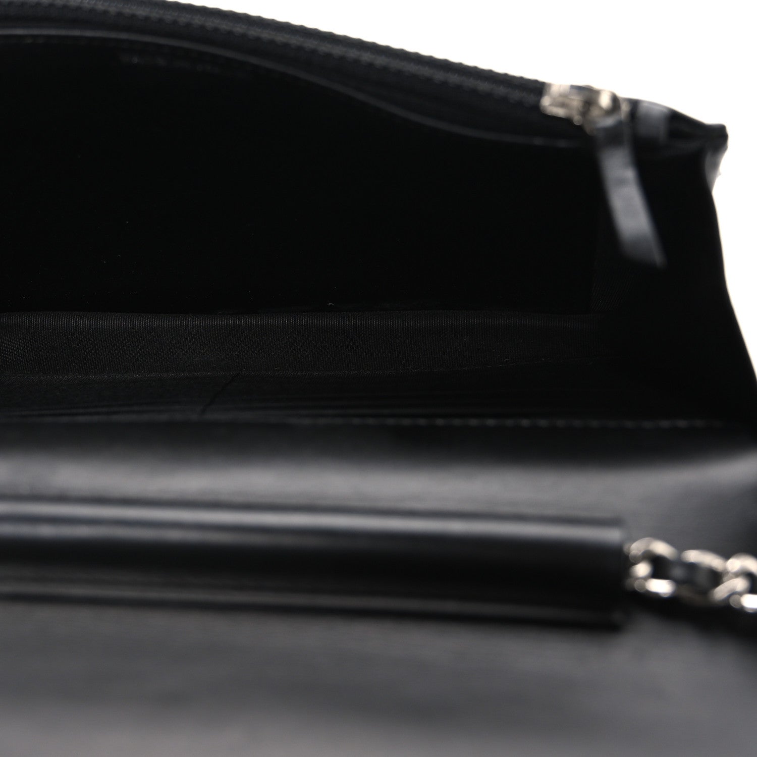 Chanel Lambskin Camellia Studded Wallet on Chain WOC Black 5 of 11