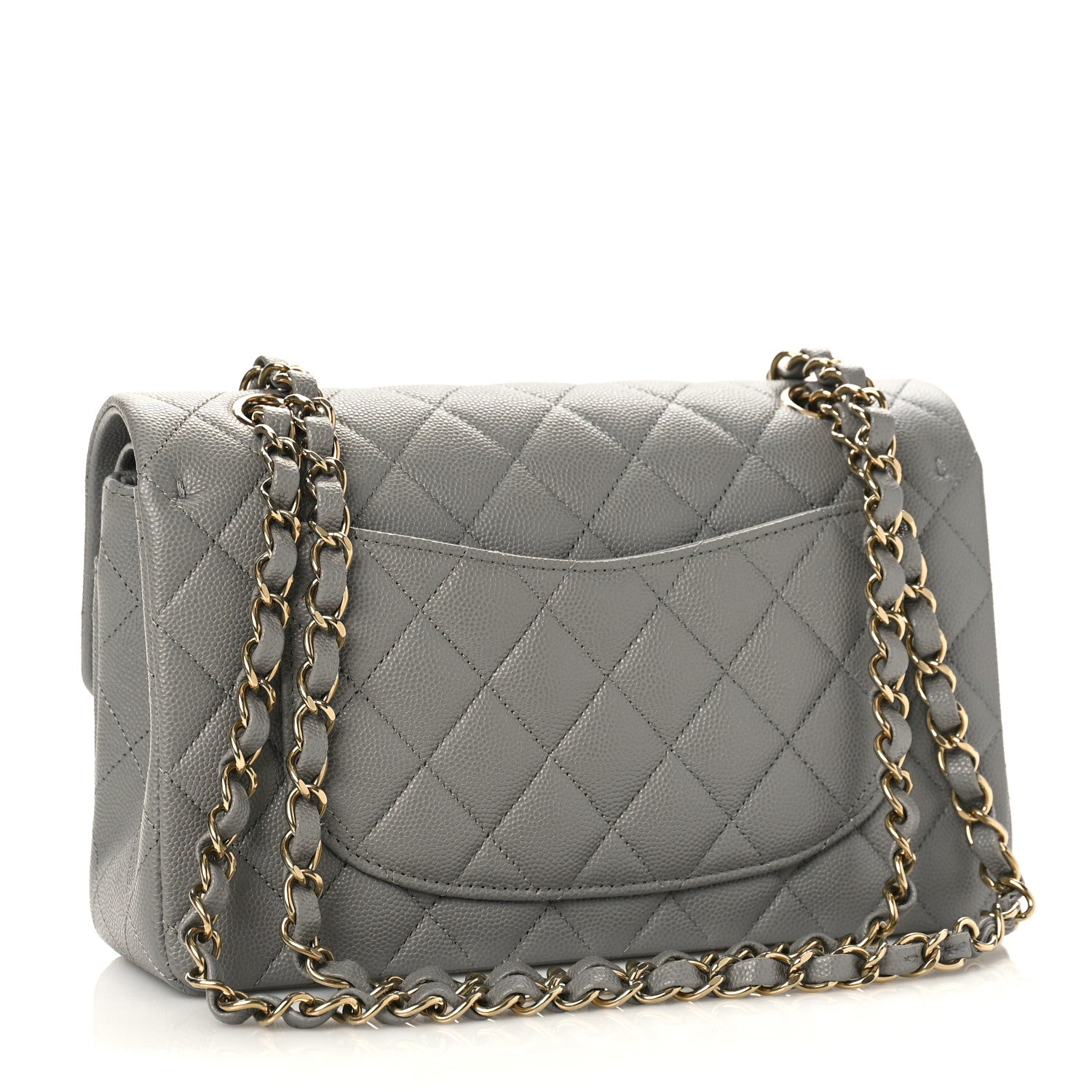 Chanel Caviar Quilted Small Double Flap Grey 3 of 10