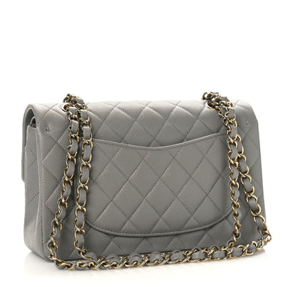 Chanel Caviar Quilted Small Double Flap Grey 3 of 10