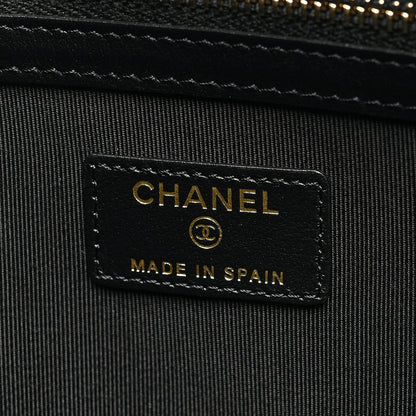 Chanel Caviar Quilted Large Boy Zip Pouch 6 of 7