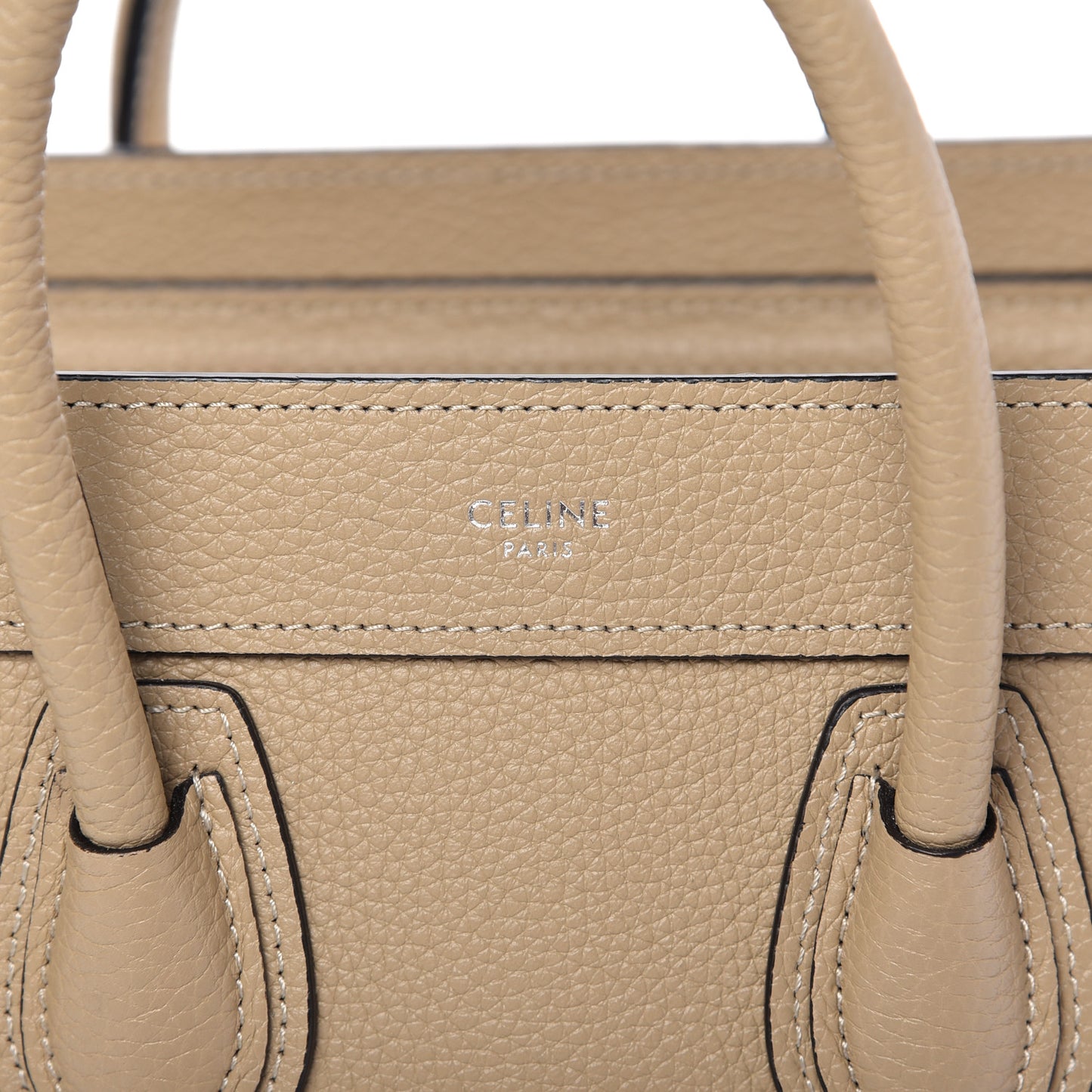 Drummed Calfskin Nano Luggage Dune