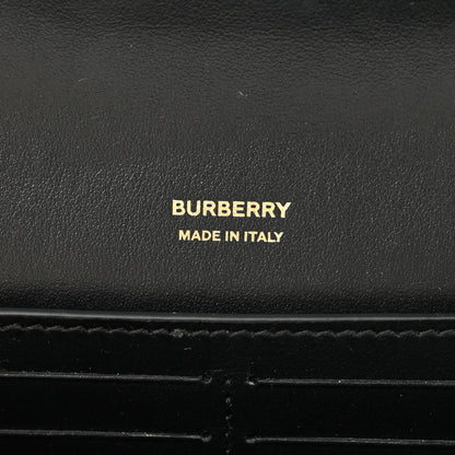 Burberry Calfskin Sequin Check Embellished TB Lola Chain Wallet Dark Birch 6 of 10