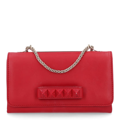 Valentino Garavani Nappa Crystal Encrusted Va Va Voom Shoulder Bag Red 1 of 11