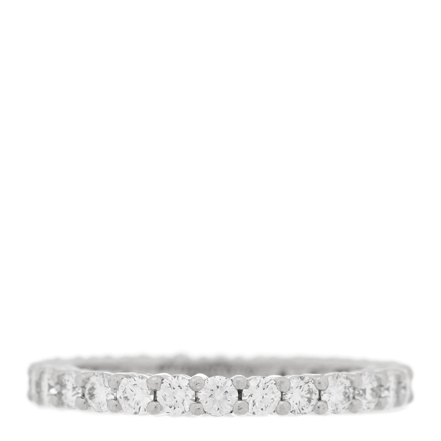 Tiffany Platinum Diamond 2.2mm Full Circle Forever Band Ring 49 4.75 1 of 4