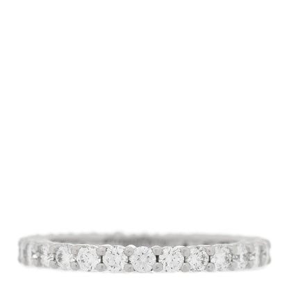 Tiffany Platinum Diamond 2.2mm Full Circle Forever Band Ring 49 4.75 1 of 4