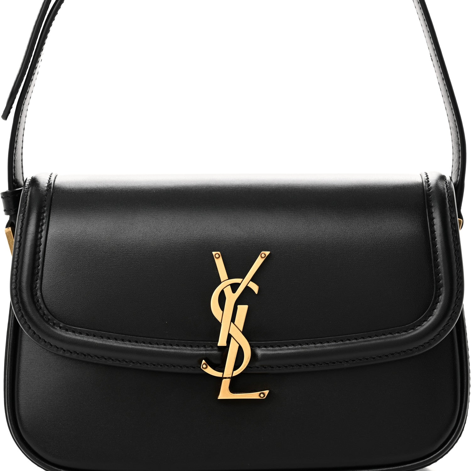 Saint Laurent Box Calfskin Mini Solferino Satchel Black 7 of 10