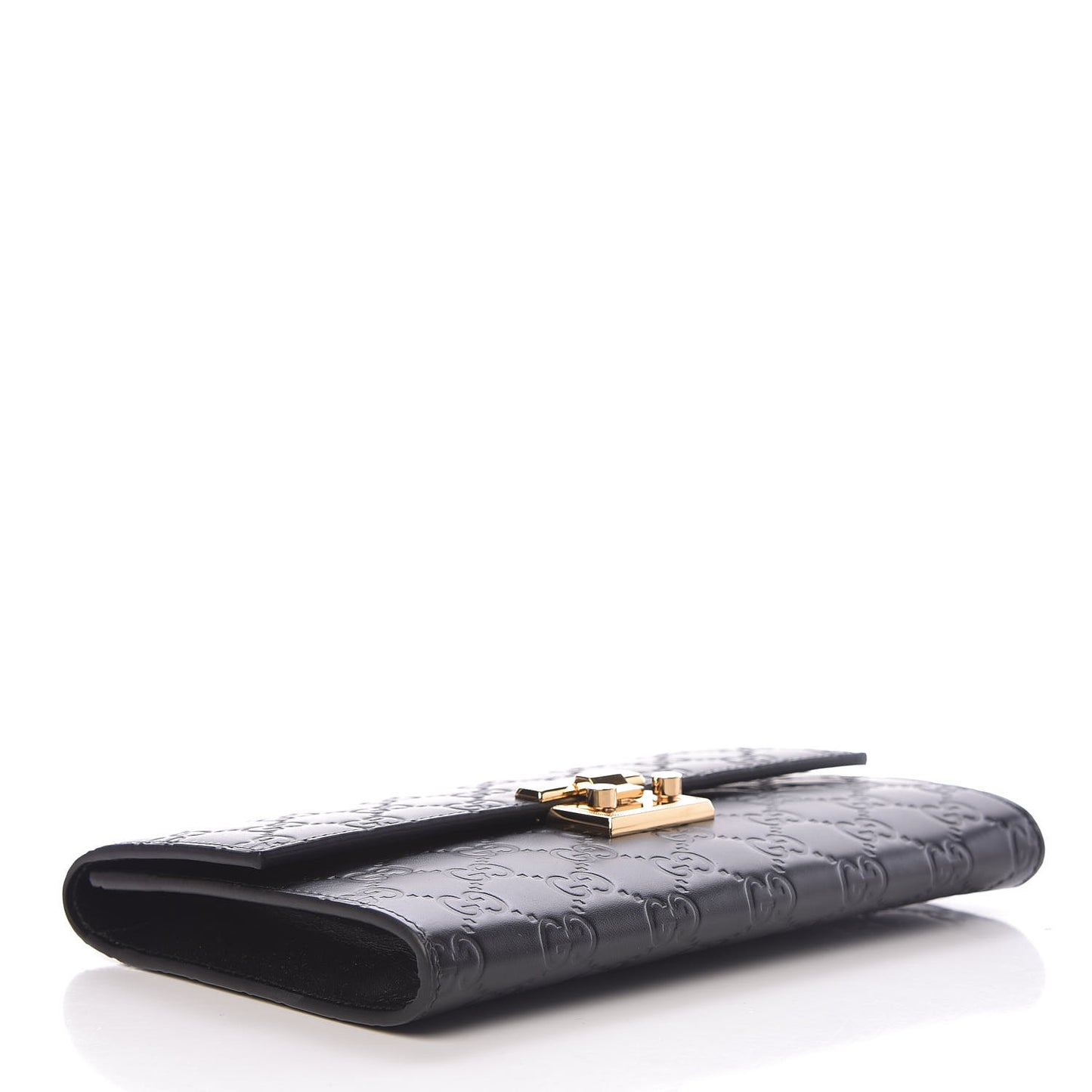 Guccissima Padlock Clutch Black