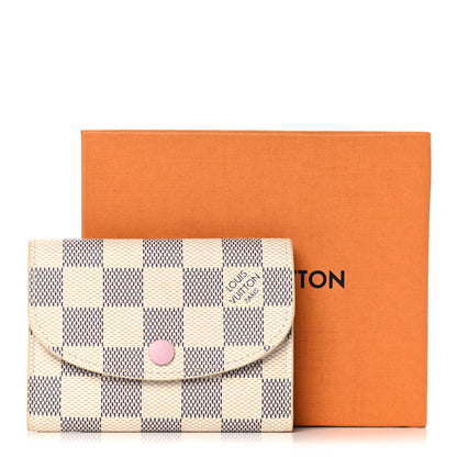 Louis Vuitton Damier Azur Rosalie Coin Purse Rose Ballerine 7 of 7