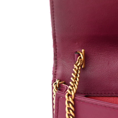 Gucci Velvet Matelasse GG Marmont Mini Bag Fuchsia Violet Cyclamen 12 of 18
