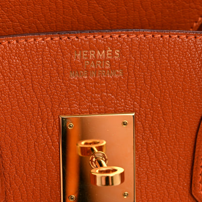 Hermes Chevre de Coromandel Birkin 35 Potiron 6 of 15