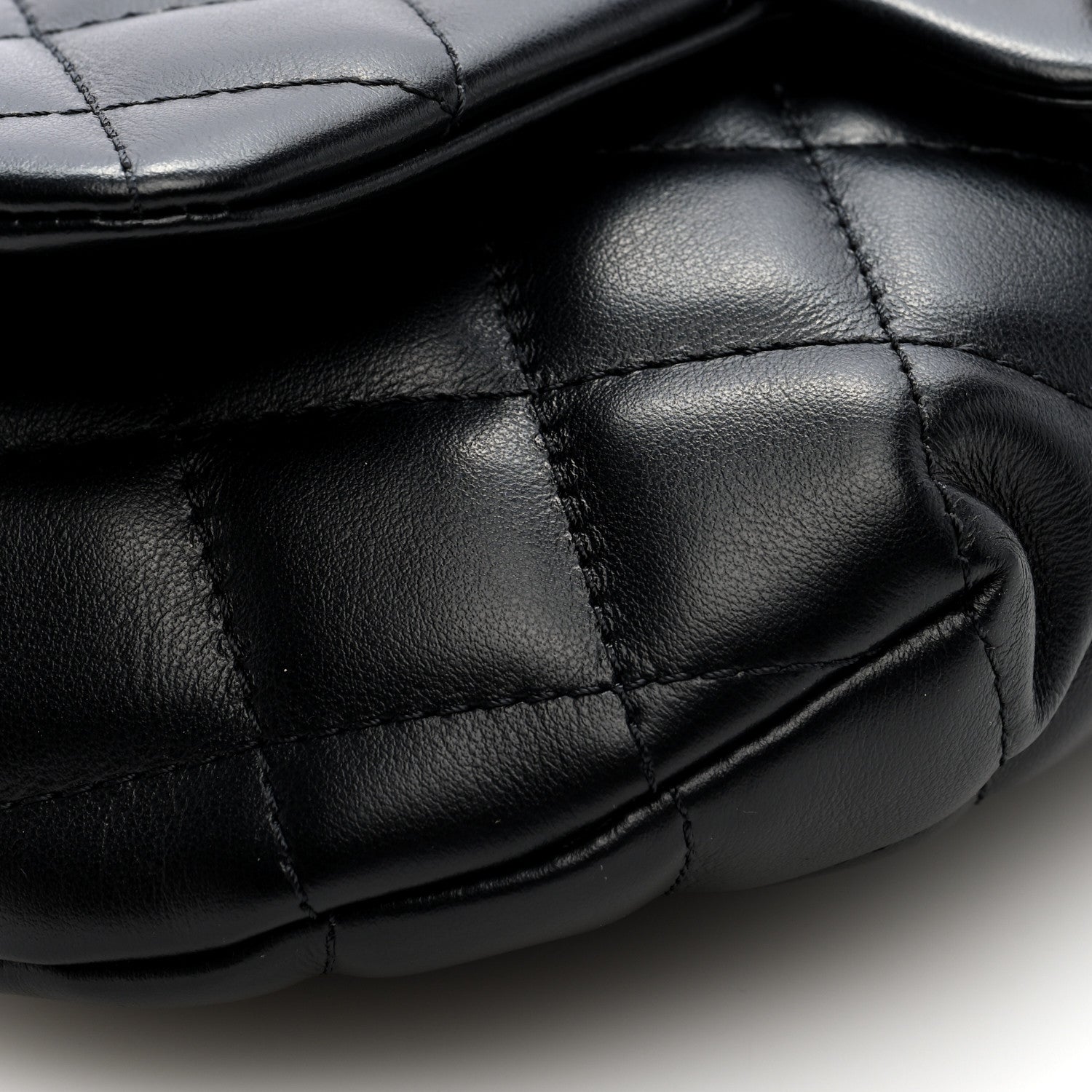 Chanel Calfskin Quilted CC Uniform Flap Belt Bag Black 8 of 9