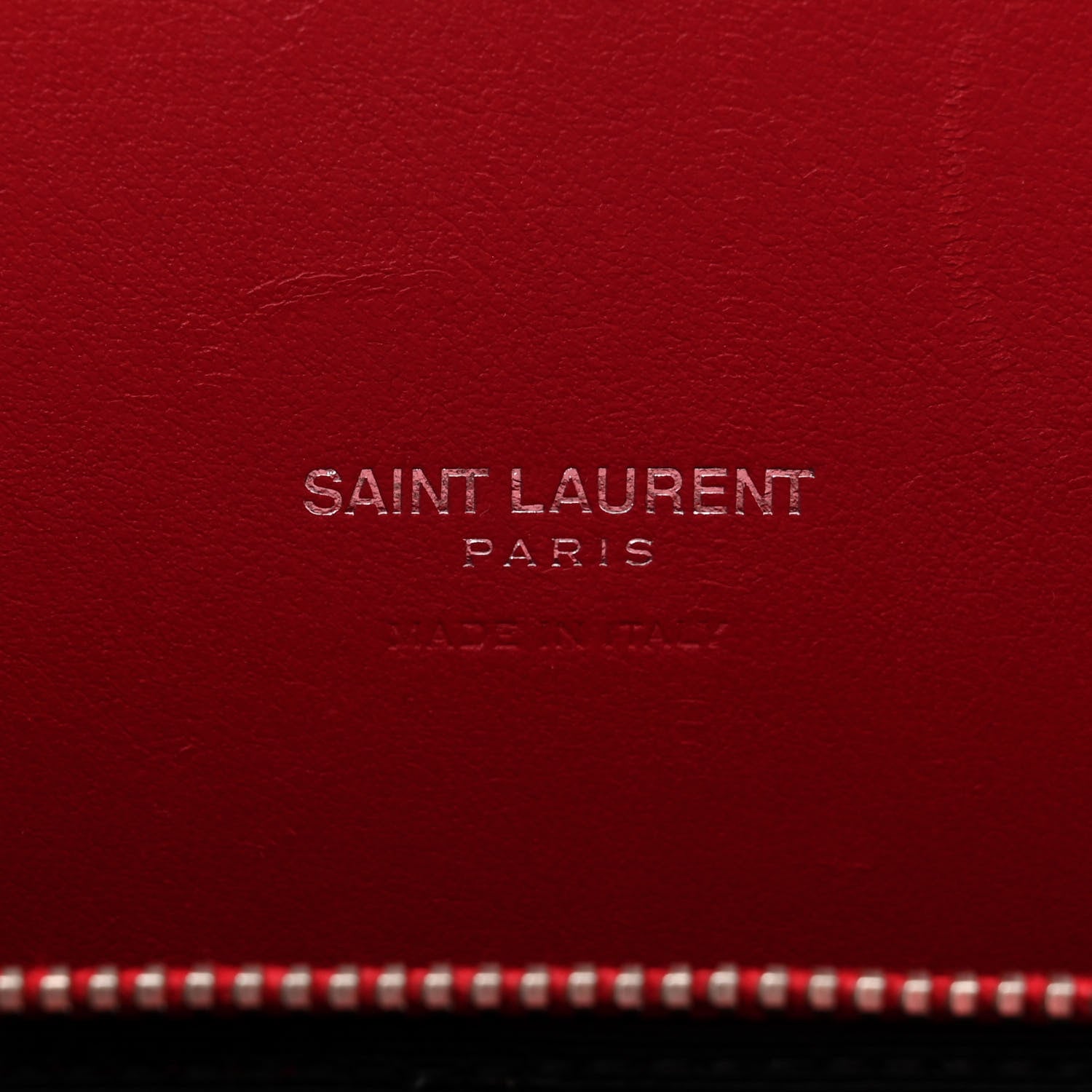 Saint Laurent Calfskin Crocodile Embossed Small Sac de Jour Eros Red 6 of 12