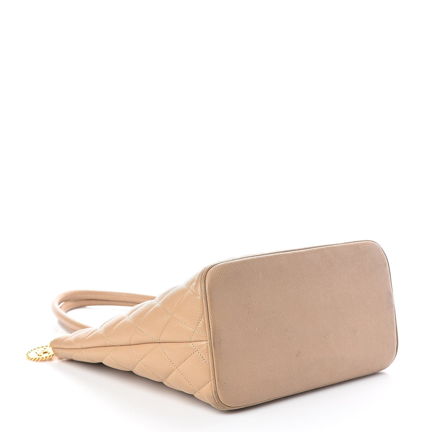 Caviar Quilted Medallion Tote Beige
