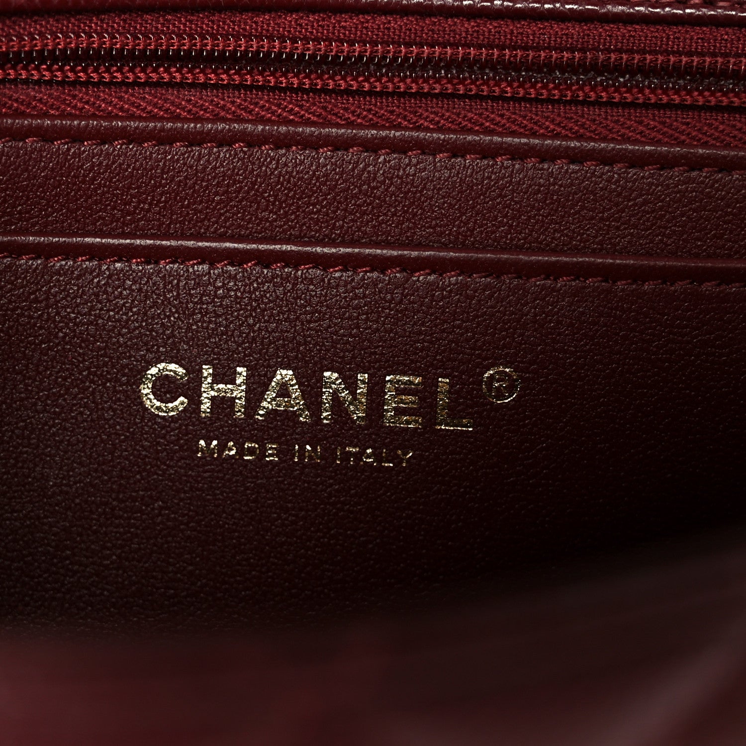 Chanel Caviar Quilted Small Handy CC Flap Burgundy 6 of 12