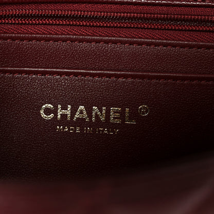 Chanel Caviar Quilted Small Handy CC Flap Burgundy 6 of 12
