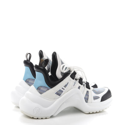 Louis Vuitton Calfskin Nylon LV Pop Archlight Sneaker 40 Blue 4 of 9