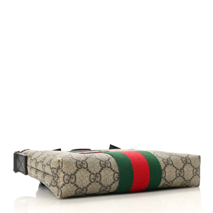 Gucci GG Supreme Monogram Web Messenger Bag Black 4 of 9