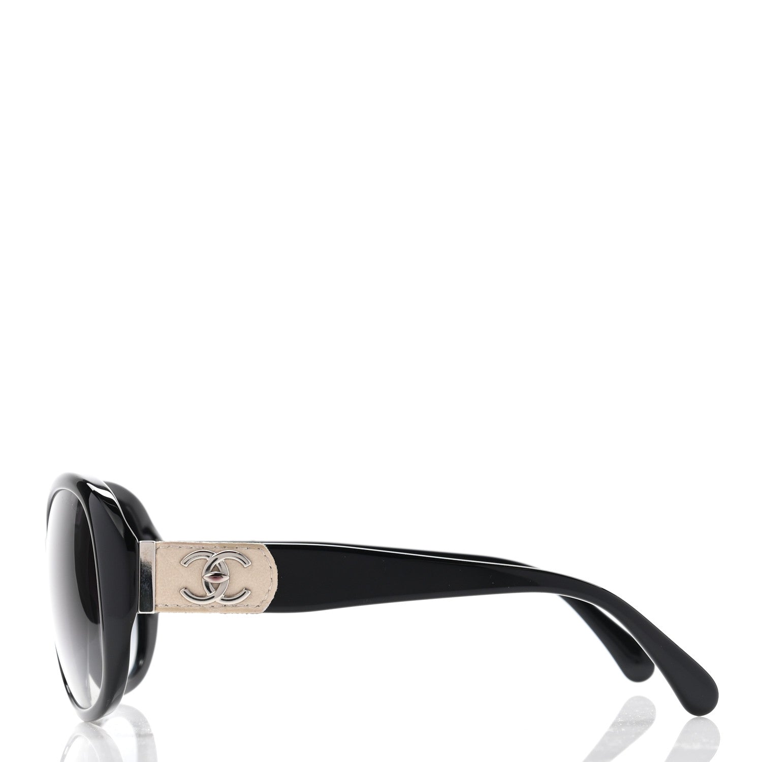 Chanel Acetate CC Turnlock Sunglasses 5235-Q Black Beige 3 of 8