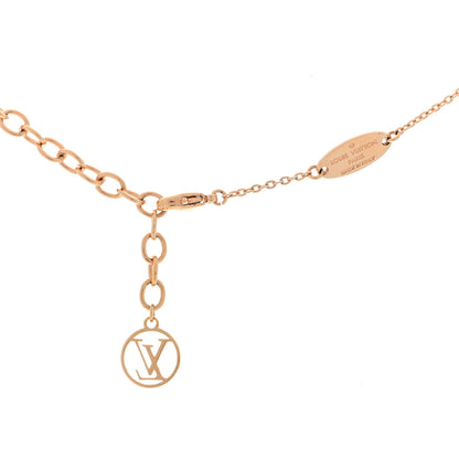 Louis Vuitton Nanogram Name Tag Necklace Pink Gold 3 of 3
