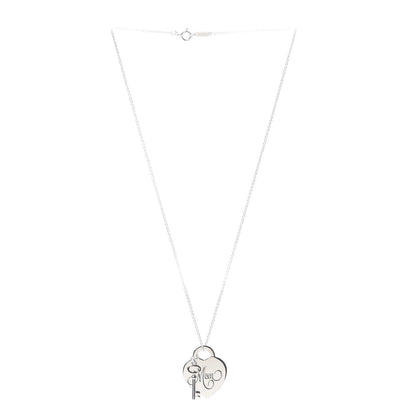 Tiffany Sterling Silver Mom Heart Tag Key Pendant Necklace 3 of 5