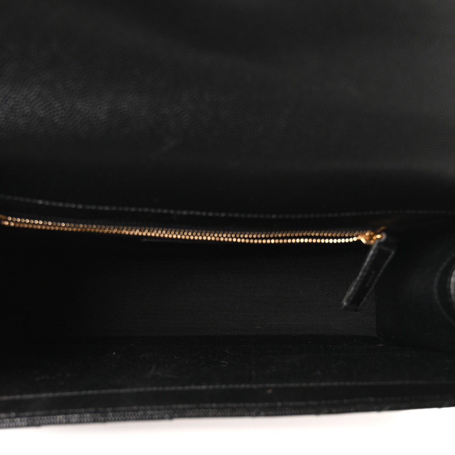 Grain De Poudre Matelasse Chevron Large Monogram Satchel Black
