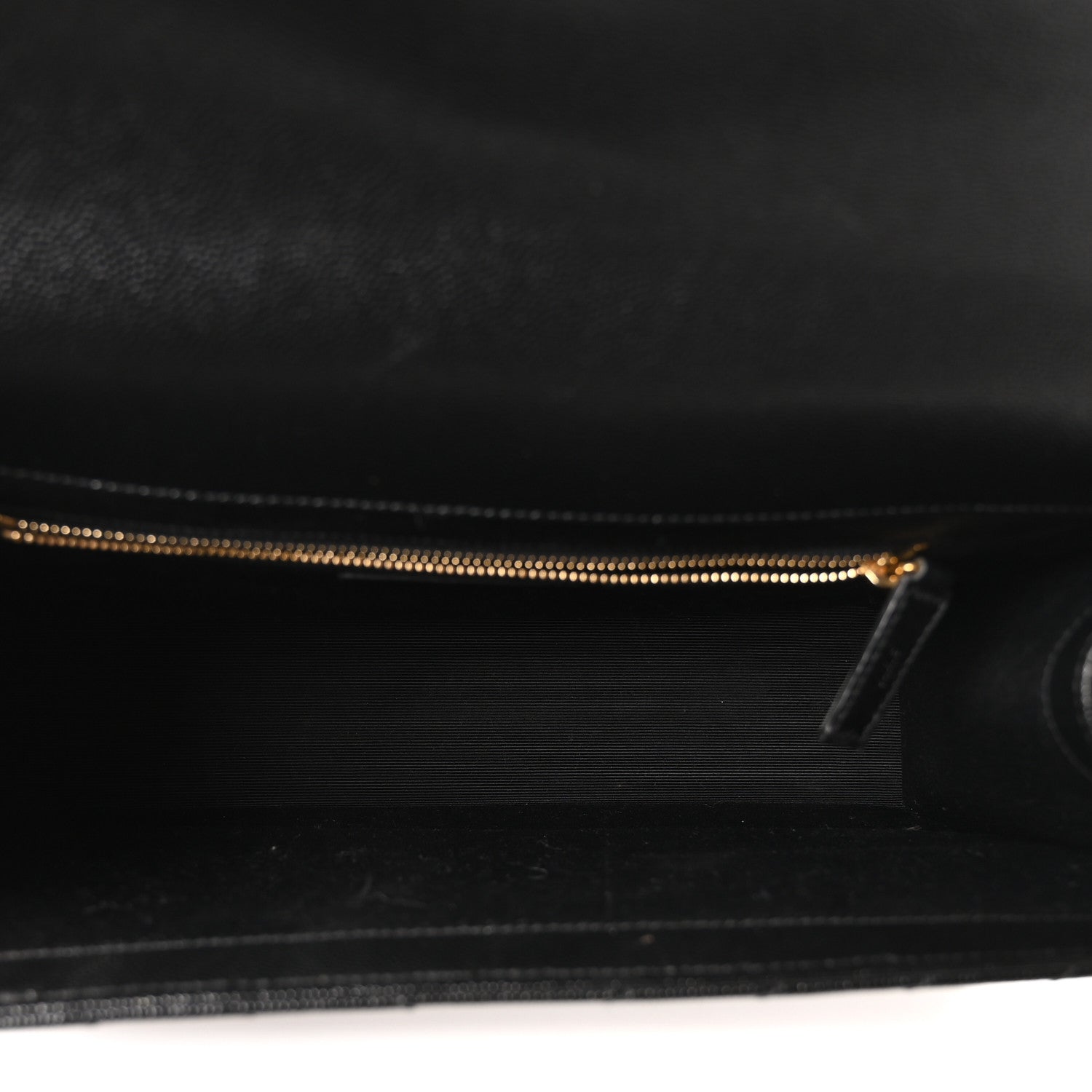 Saint Laurent Grain De Poudre Matelasse Chevron Large Monogram Satchel Black 5 of 10