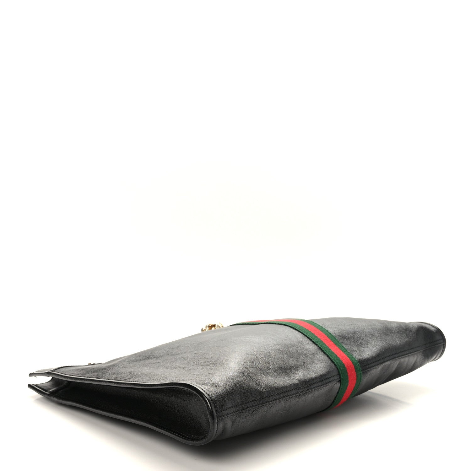Gucci Calfskin Large Rajah Chain Tote Black 5 of 11
