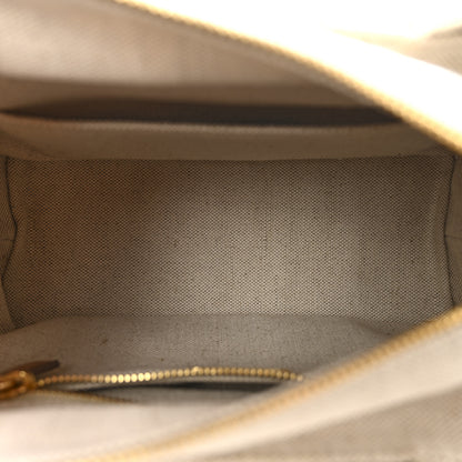 Prada Canvas Wicker Shoulder Bag White 5 of 11