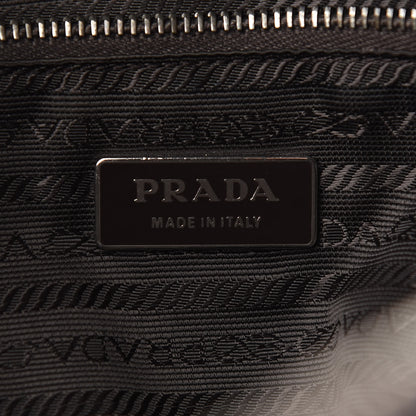 Prada Vitello Drive Perforated Bowling Bag Brown 3 of 12