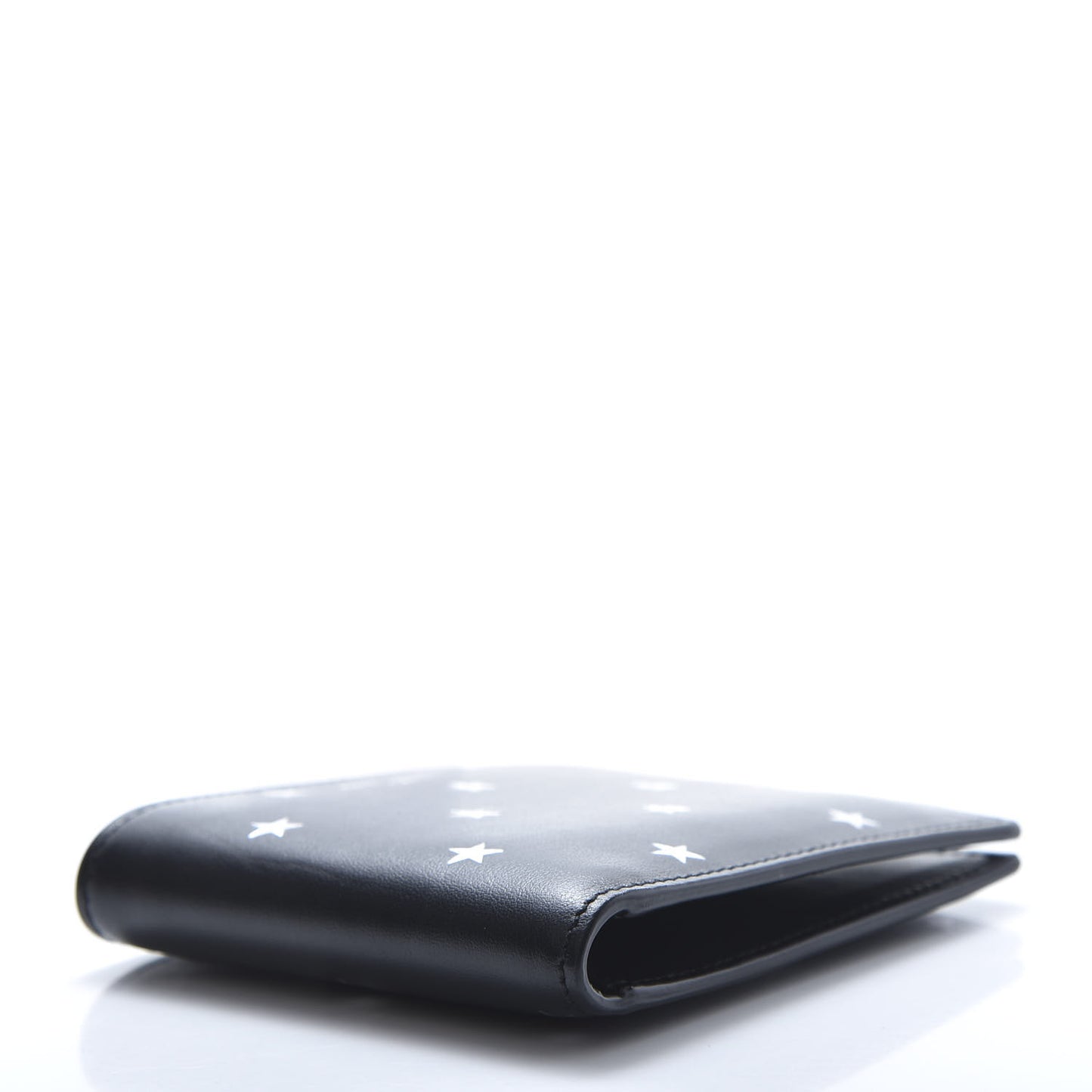 Calfskin Star Print East West Wallet Black